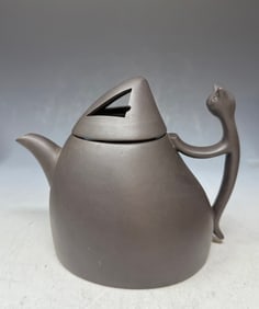 Vintage Chinese Yixing teapot mark on base: Vintage Chinese Yixing teapot mark on base, approximately 4 1/2 inches high