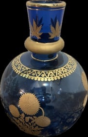 Indian Mughal style glass hookah with gold work (1 of 1)