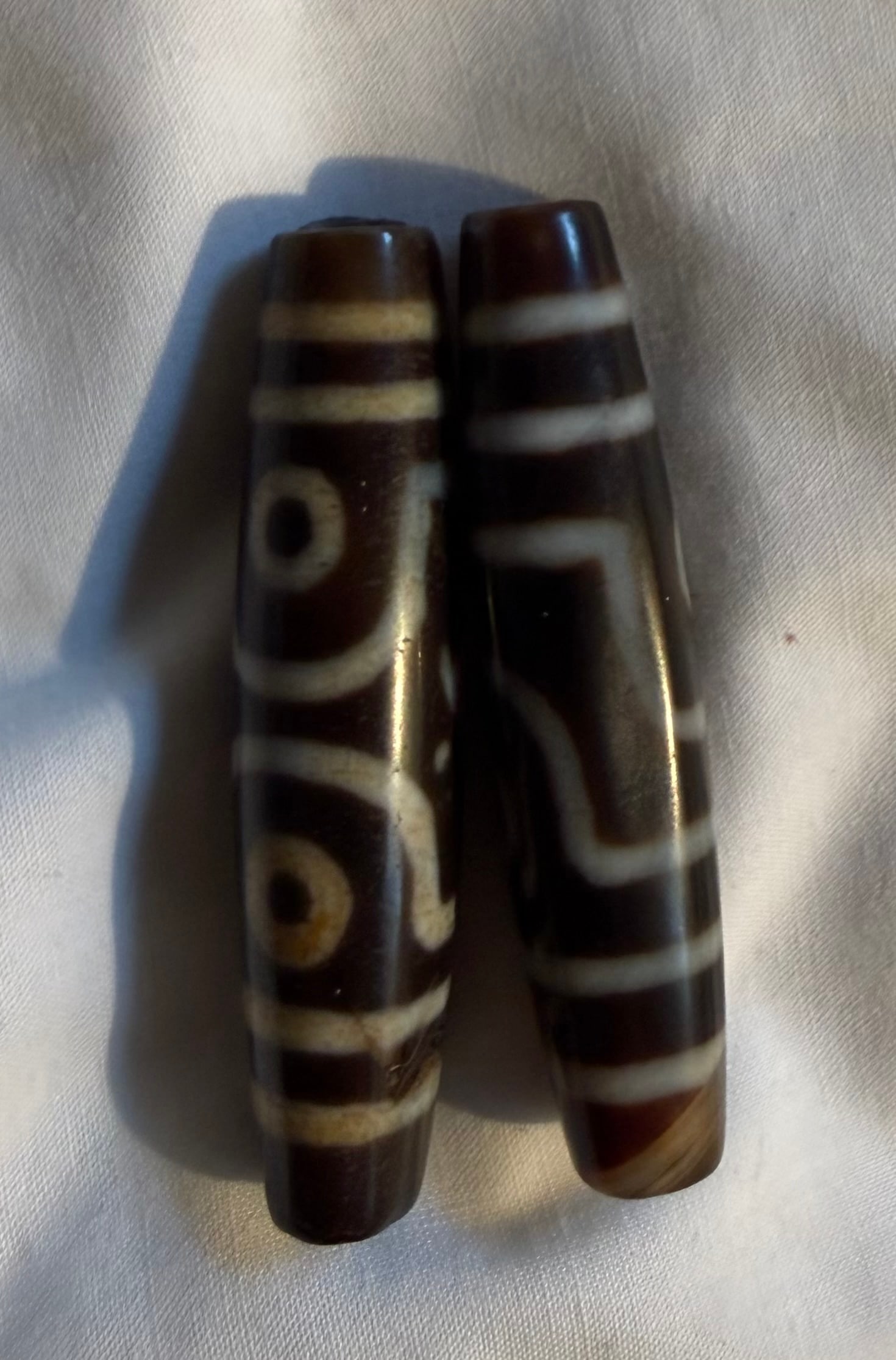 Two Antique Tibetan Zi Beads (1 of 3)