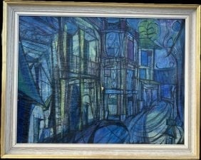 Oil on Canvas Abstract Signed (1 of 8)