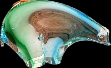 Vintage 90s V. Nason & C Murano Italy Glass Polar Bear: Vintage 90s V. Nason & C Murano Italy Glass Polar Bear, approximately 8 x 5 1/2“