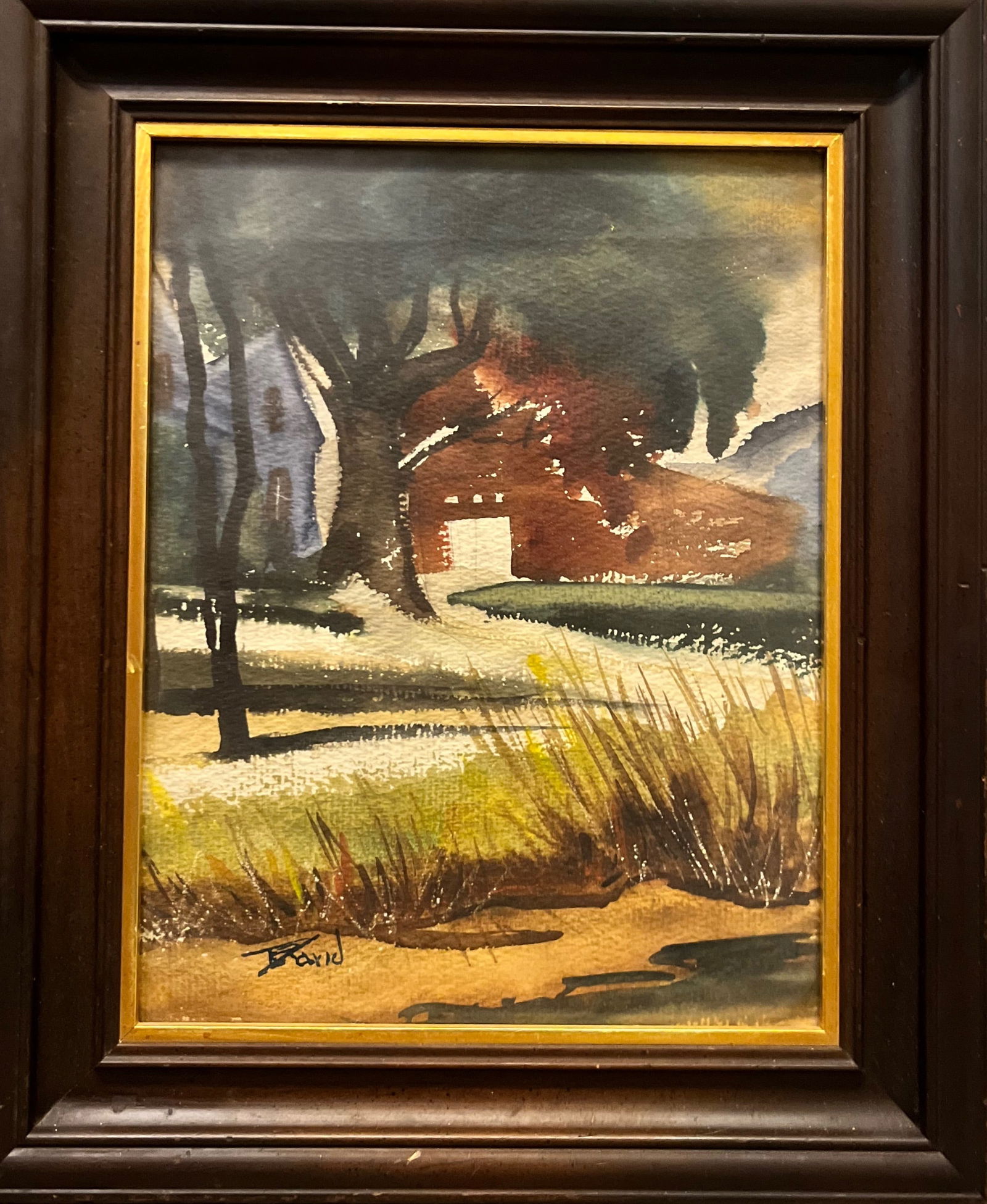 watercolor sign p rand famous listed artist known for mid-century art: watercolor sign p rand famous listed artist known for mid-century art one of his earlier pieces conditioning good measurements of the watercolor 10 1/2 x 13 1/2 frame size is 15 x 18