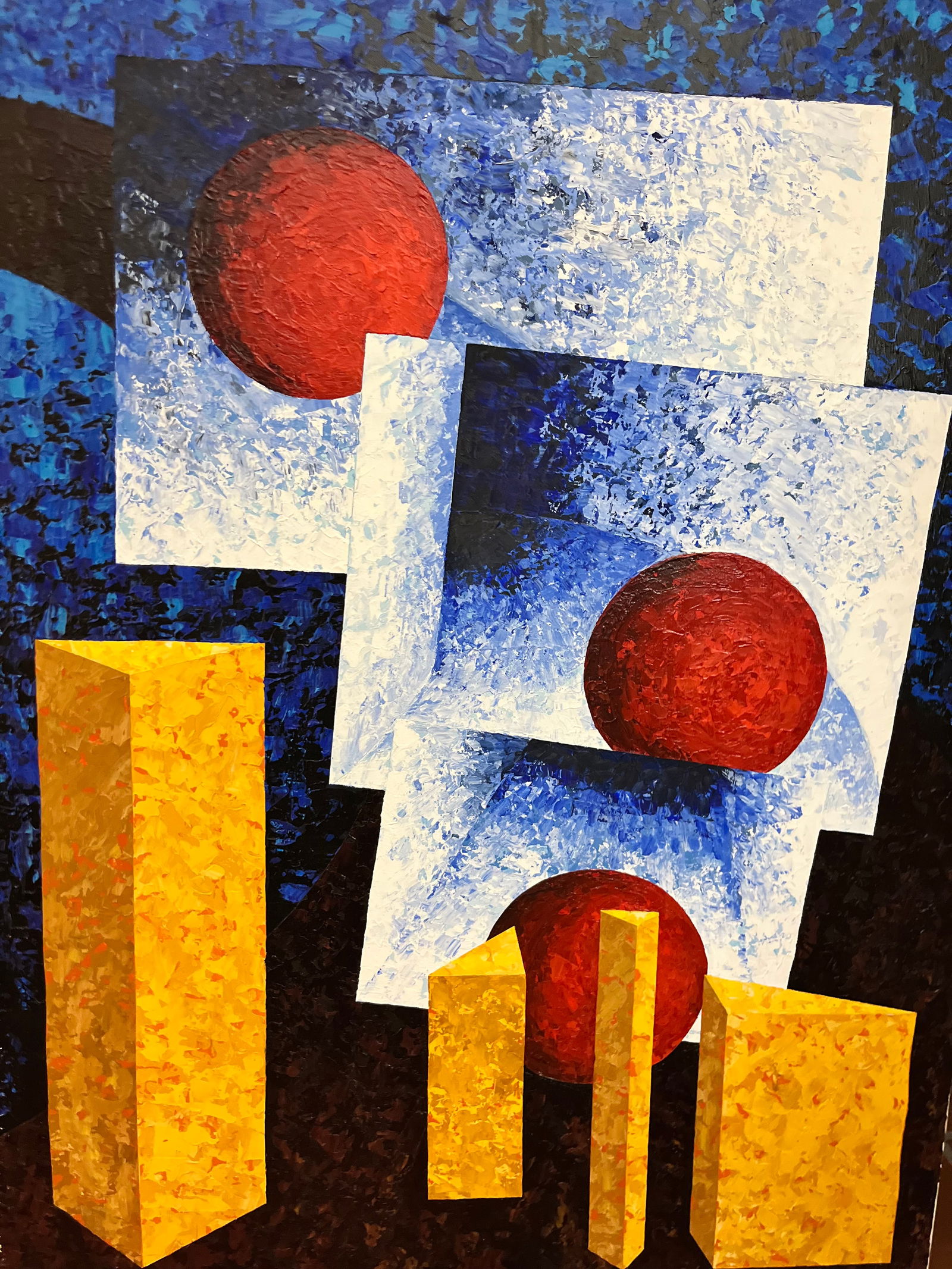 Abstract art unsigned painting (1 of 2)