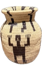 Vintage vase basket, wounaan or Embera, tribes of Panama or Colombia circa 1970 (1 of 7)