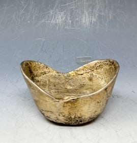 Antique Chinese silver boat money marked (1 of 5)