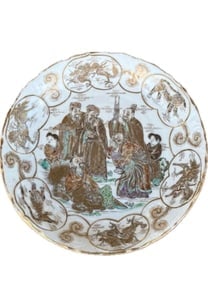 Japanese Satsuma ware plate (1 of 2)