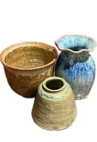 Three Art Studio Porcelain/Pottery Vases/Jars Signed by the Artists (1 of 4)