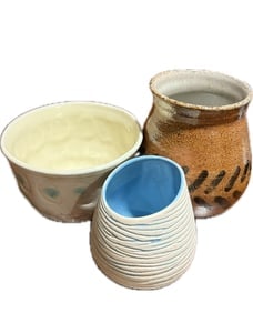 Three Porcelain/Pottery Jar Bowl Cup Signed (1 of 4)