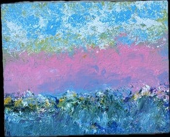 Original Abstract Oil Painting on Linen Canvas (1 of 3)
