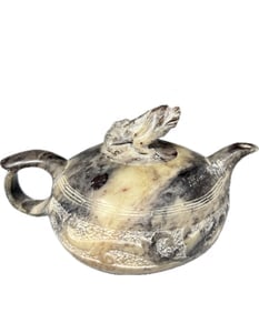 Vintage Chinese Hand Carved Stone Teapot (1 of 6)