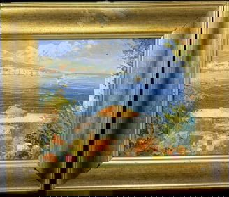 An oil painting of a coastal scene (1 of 2)