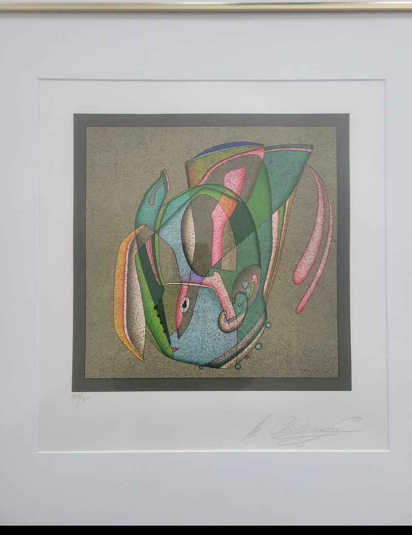 Mikhail Shemyakin (b. 1943) "Head in the Evening" Color lithograph on paper (1 of 7)