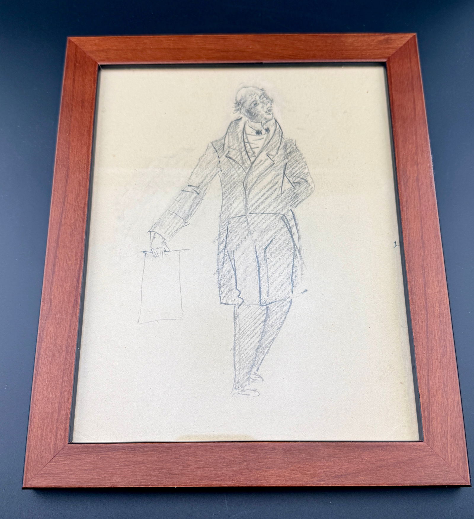 Leading Russian avant-garde artist Vladimir Tatlin (1885–1953) Standing Male Figure Pencil on: An expressive figurative drawing executed with a confident and economical line, reflecting the traditions of the Russian artistic school of the early 20th century and Tatlin’s structural approach to