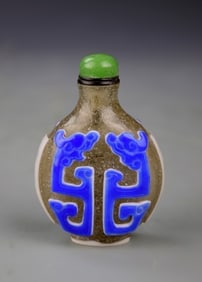 Antique Chinese Peking Glass Snuff Bottle (1 of 4)