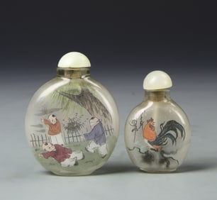 Two Antique Chinese Inside Painted Snuff Bottles (1 of 4)