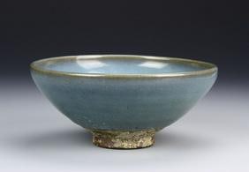 Antique Chinese Jun Yao Bowl: China, Jin Dynasty, Jun Yao Bowl. Height 3 in., Width 7 in.