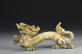 Antique Chinese Jade Dragon (1 of 3)