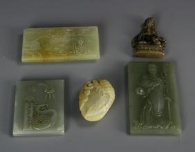 Five Chinese Jade Items (1 of 3)
