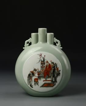 Antique Chinese Celadon Moon Flask (1 of 7)