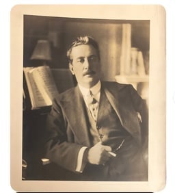 Giacomo Puccini vintage large format photograph: Italian composer known primarily fo s operas. Regarded as the greatest a ost successful proponent of Italian sera after Verdi.Giacomo Puccini vintage large format photograph extremely rare great for s