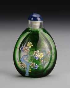 Antique Chinese Peking Glass Snuff Bottle (1 of 3)