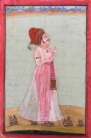 Indian Bikaner School miniature painting of a Royalty (1 of 1)