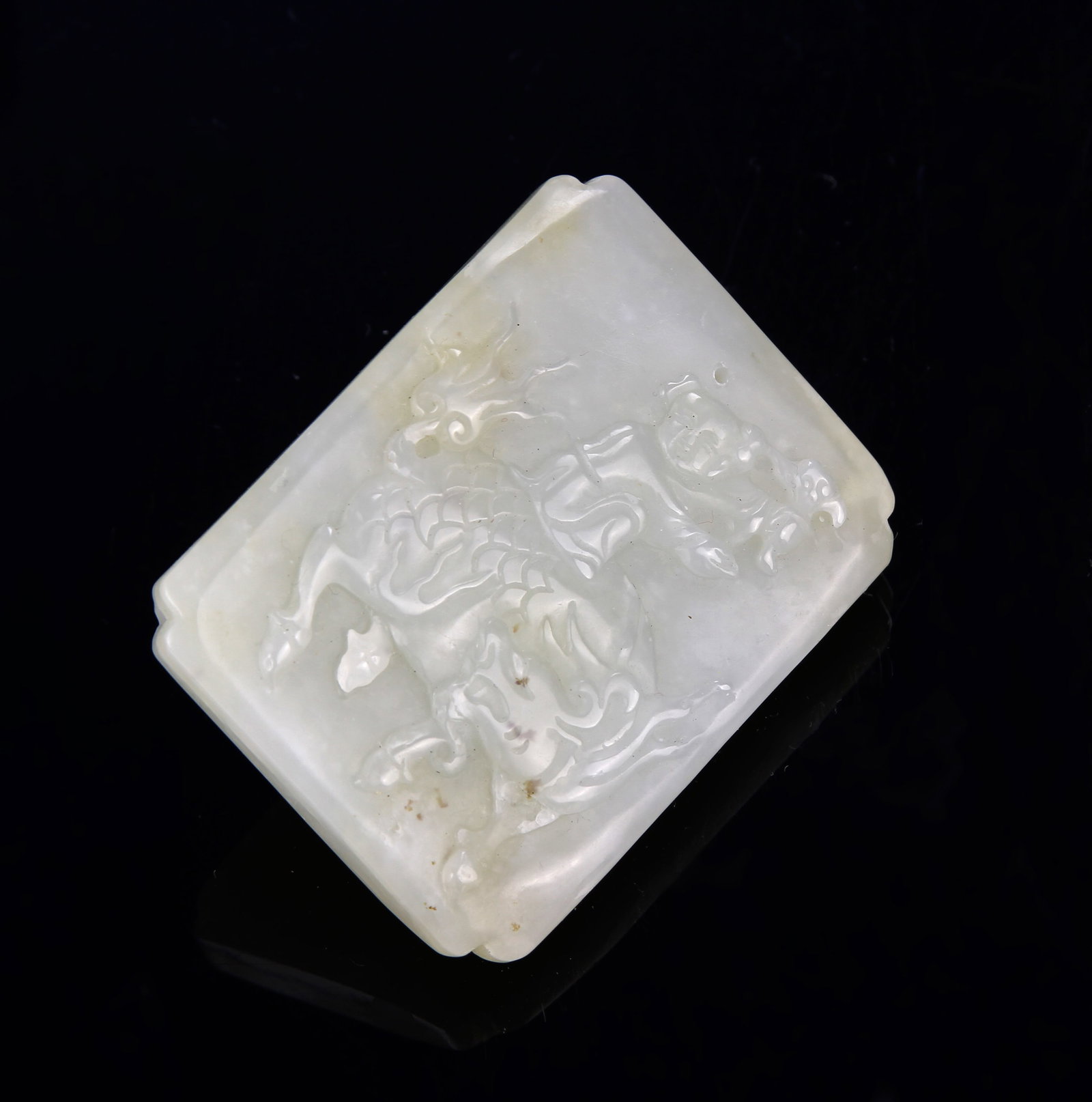 Chinese Square Jade Pendant (1 of 1)