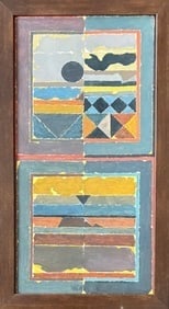 SH Raza ( Indian 1922-2016) acrylic on canvas painting: SH Raza ( Indian 1922-2016) acrylic on canvas painting Attributed to SH Raza one of the most well known contemporary artist of modern India . He was one of the founding members of Bombay Progressive