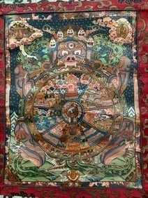 Tibetan Buddhism Thangka painting of Mahakala (1 of 2)