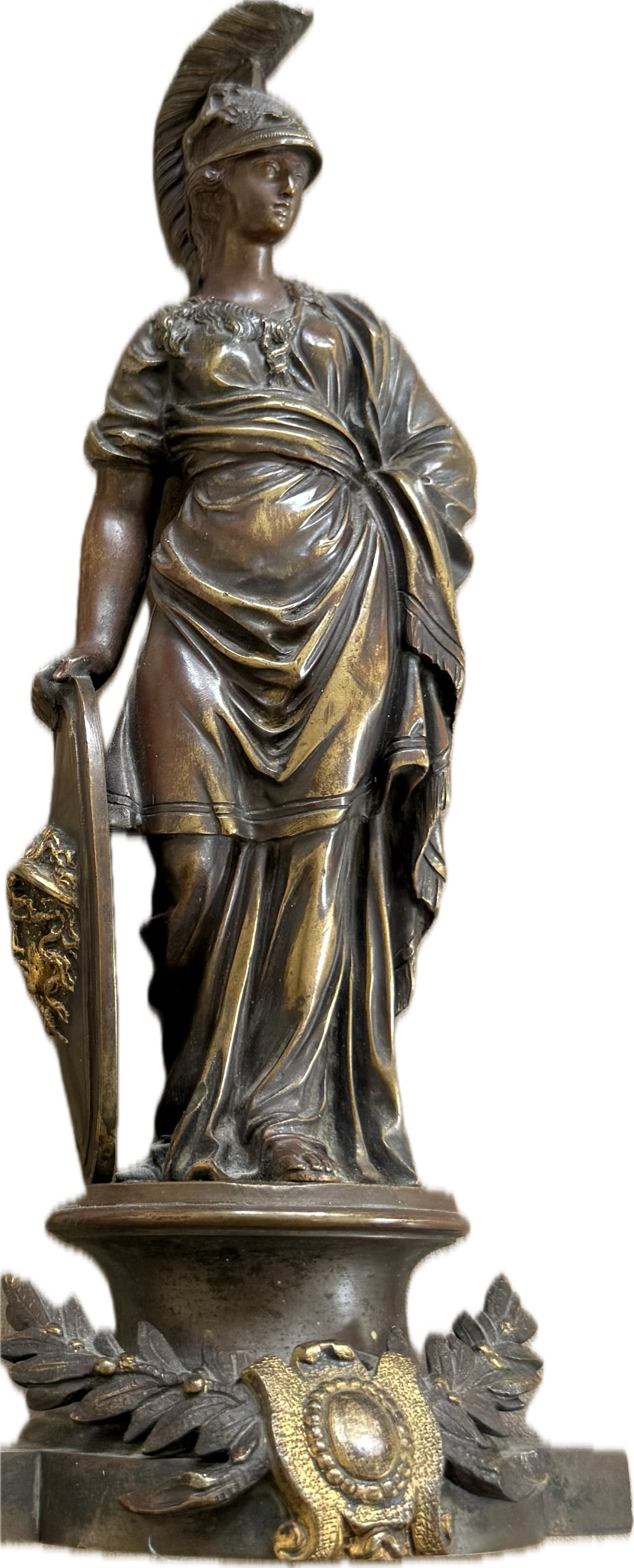 A 19th-century neoclassical bronze sculpture of Minerva (or Athena) (1 of 5)