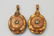 A Pair of Chinese Jade-Inlaid Gilt Bronze Belt Buckles