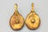A Pair of Chinese Jade-Inlaid Gilt Bronze Belt Buckles - 2