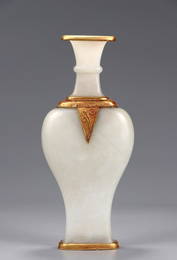 Carved White Jade Vase