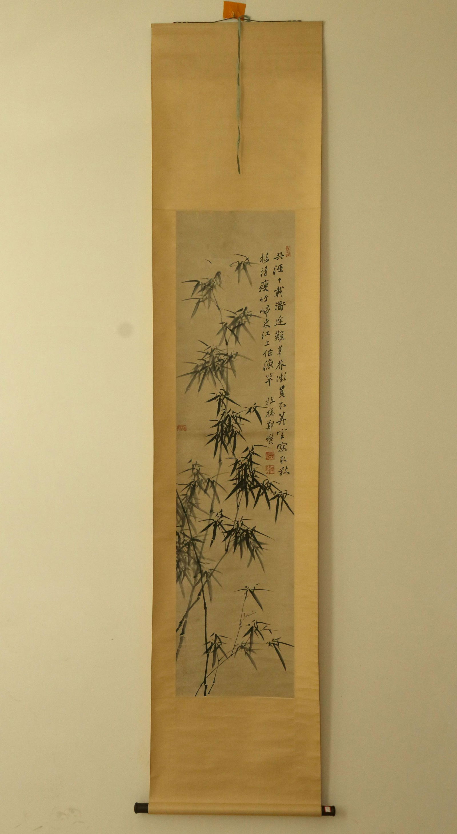 A Chinese Scroll Painting By Zheng Banqiao: A Chinese Scroll Painting By Zheng Banqiao L:40cm; W:163cm