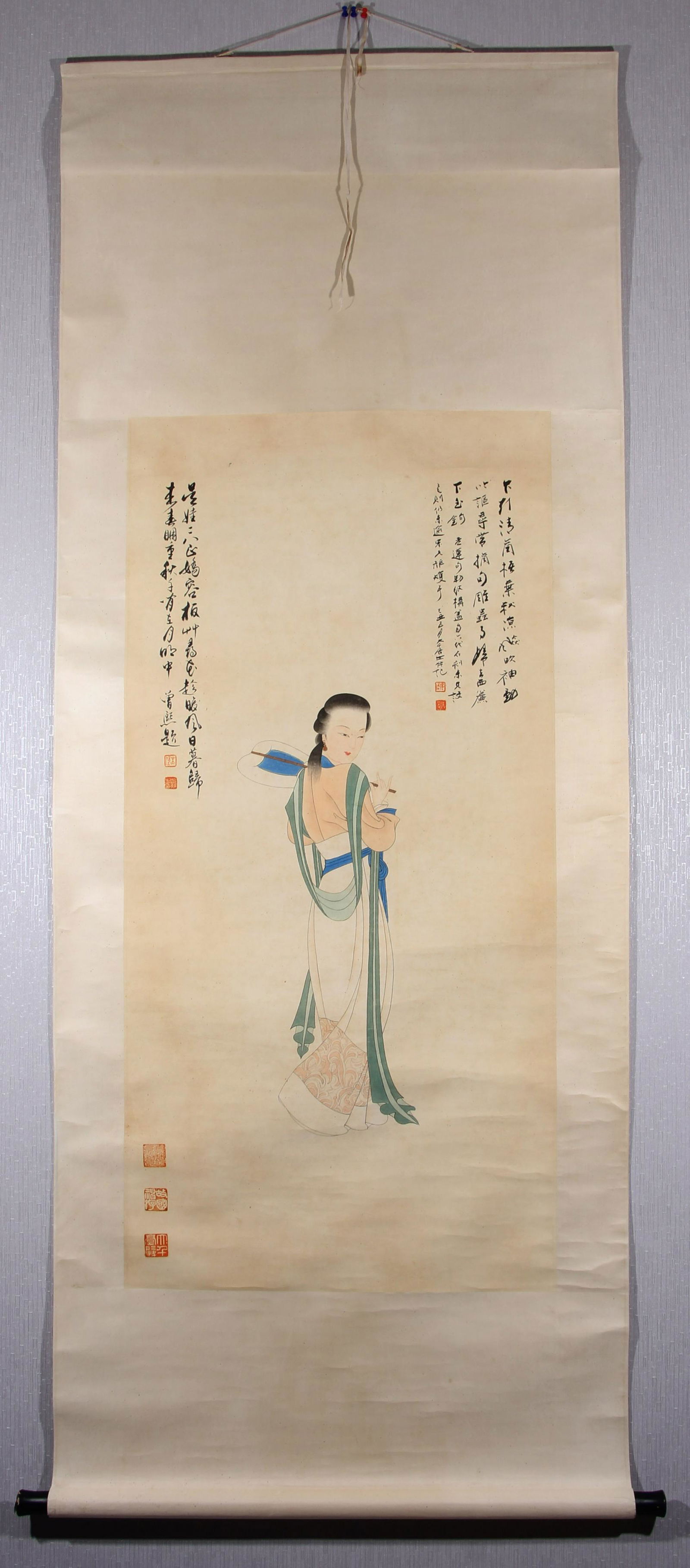 A Chinese Scroll Painting By Zhang Daqian: A Chinese Scroll Painting By Zhang Daqian L:119cm; W:59cm