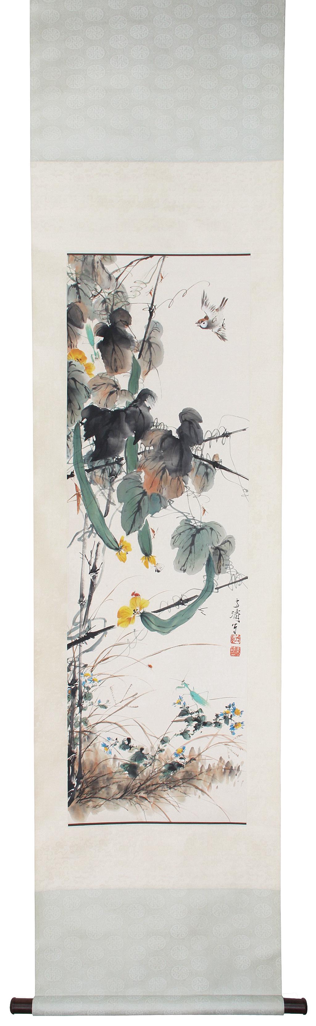 A Chinese Scroll Painting By Wang Xuetao (1 of 6)