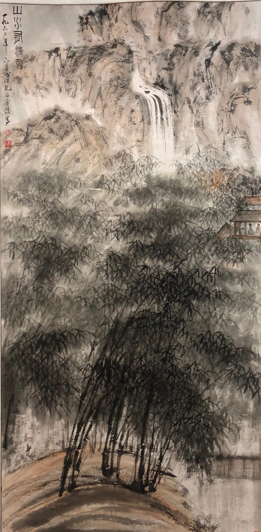 A Chinese Painting By Fu Baoshi: A Chinese Painting By Fu Baoshi 140 x 69cm