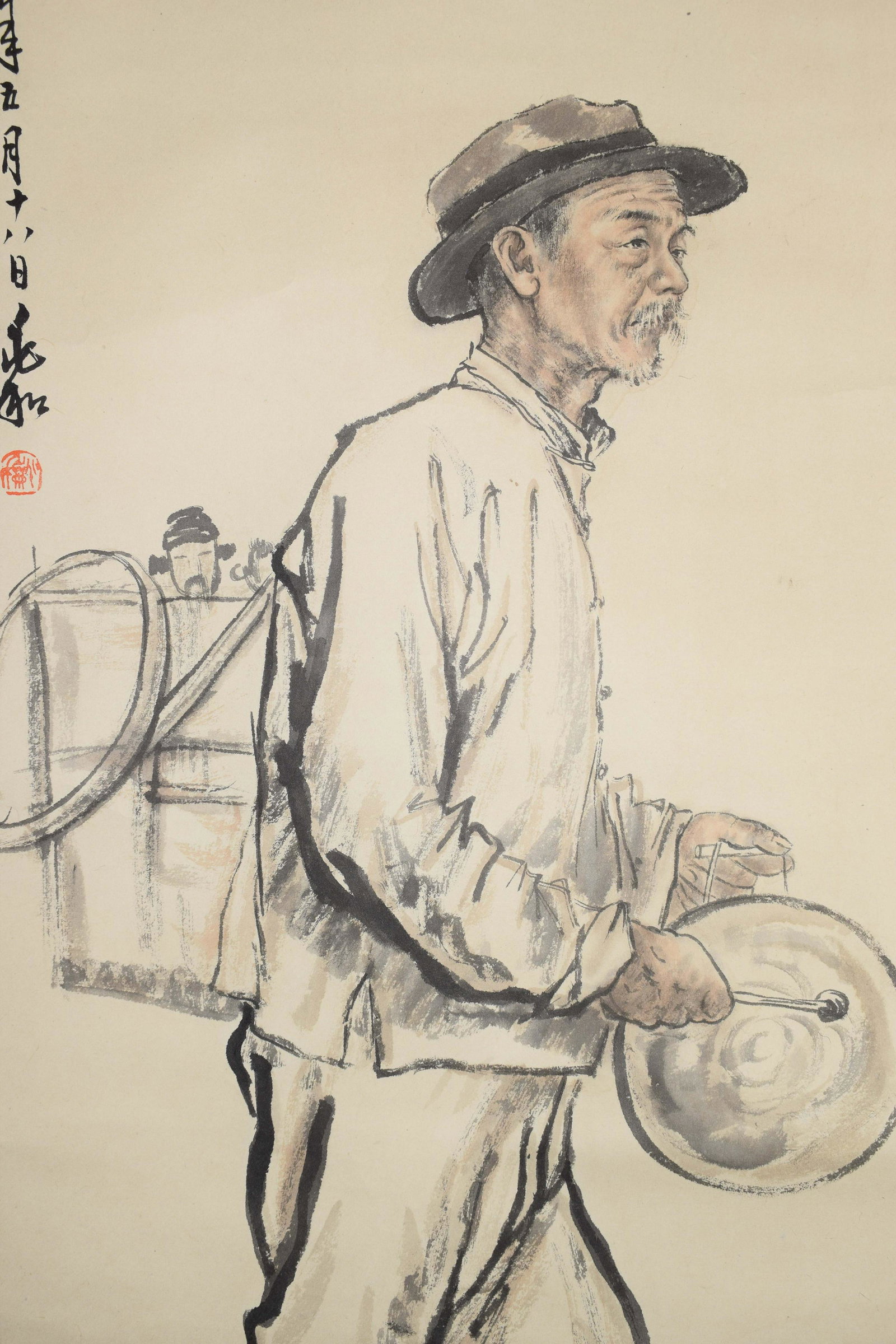 A Chinese Scroll Painting By Jiang Zhaohe: A Chinese Scroll Painting By Jiang Zhaohe L:100cm;W:50cm