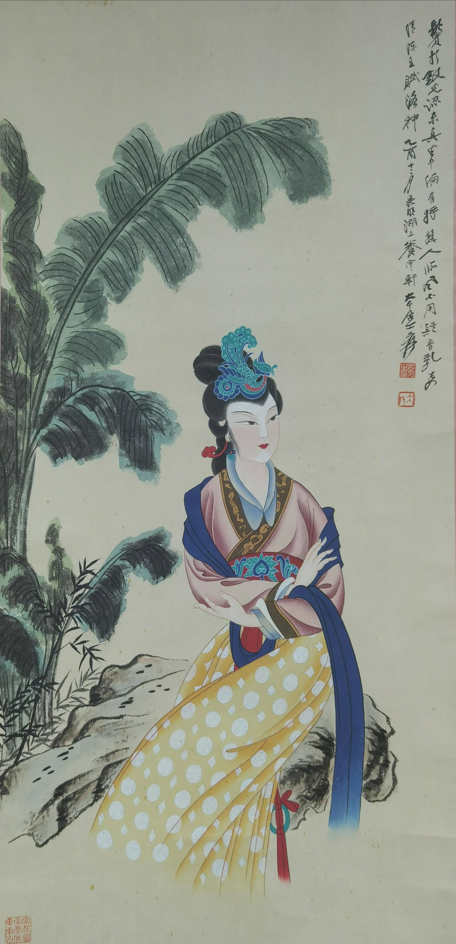 A Chinese Scroll Painting By Zhang Daqian: A Chinese Scroll Painting By Zhang Daqian H:91cm;W:44cm