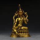 A Gilt-bronze Seated Green Tara