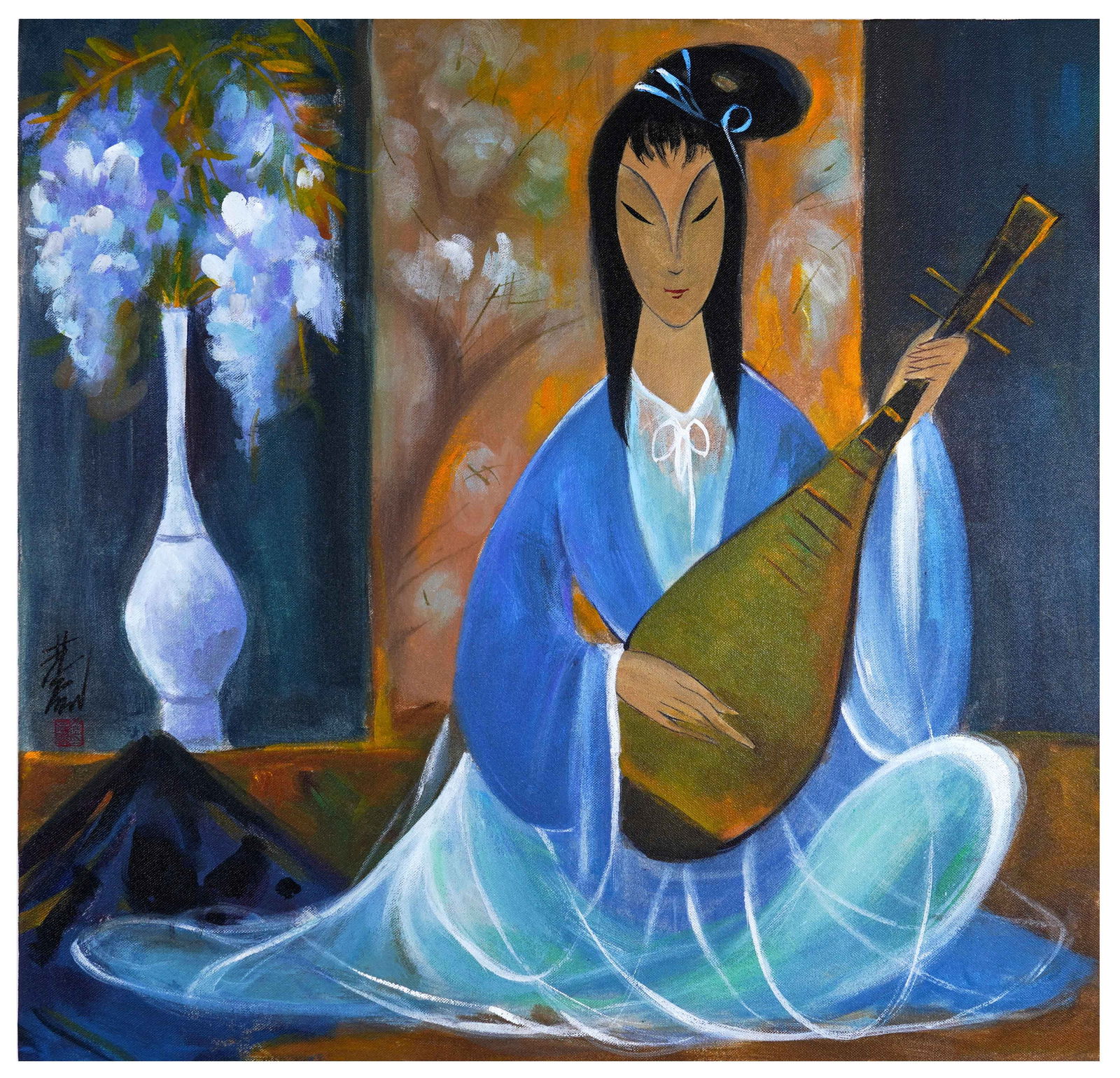 LIN FENGMIAN (1900-1991), OIL PAINTING (1 of 3)