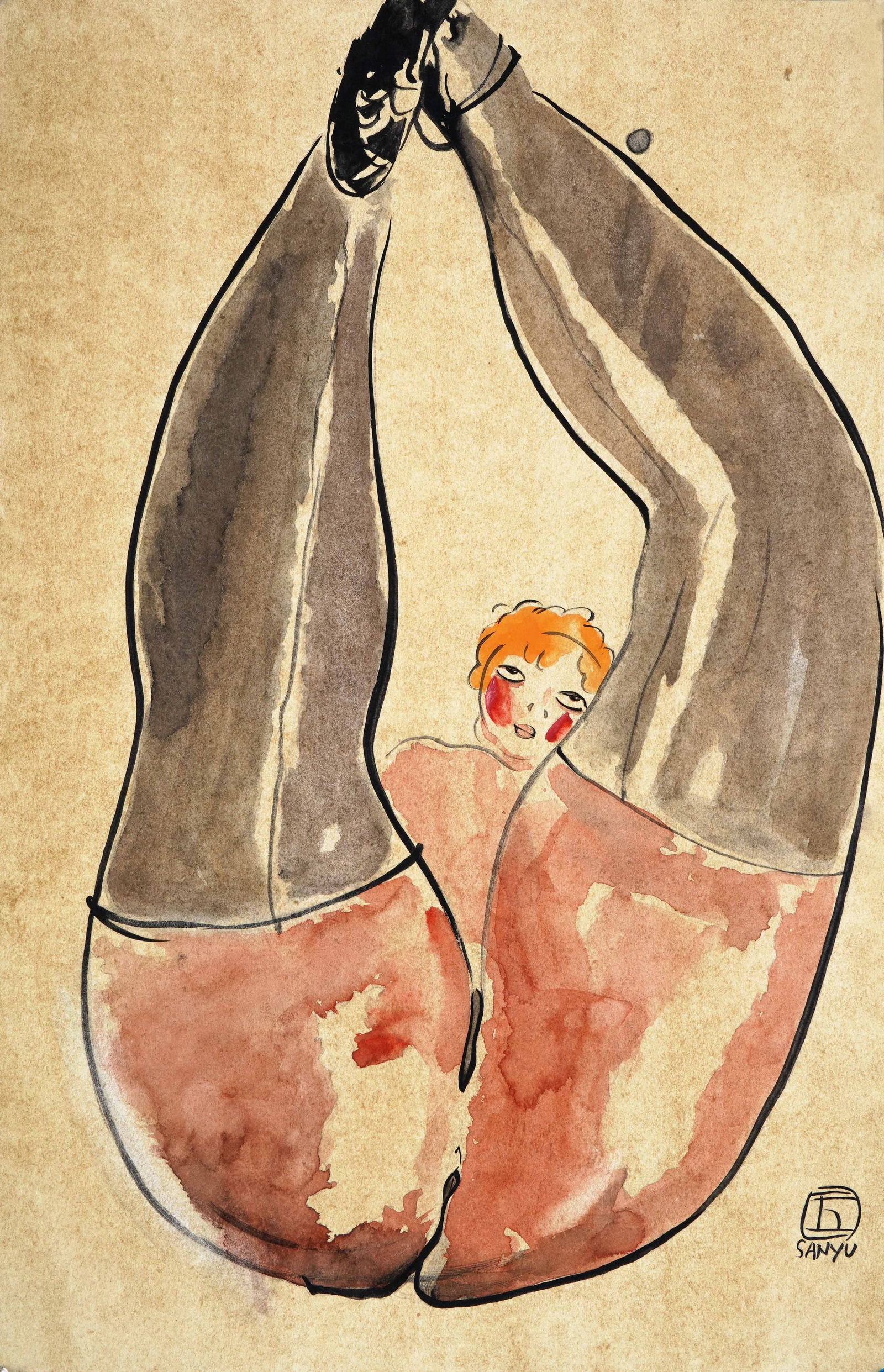 SANYU (1895-1966), WATERCOLOR PAINTING (1 of 2)