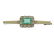 Antique 18k Gold Emerald Diamond Brooch Pin