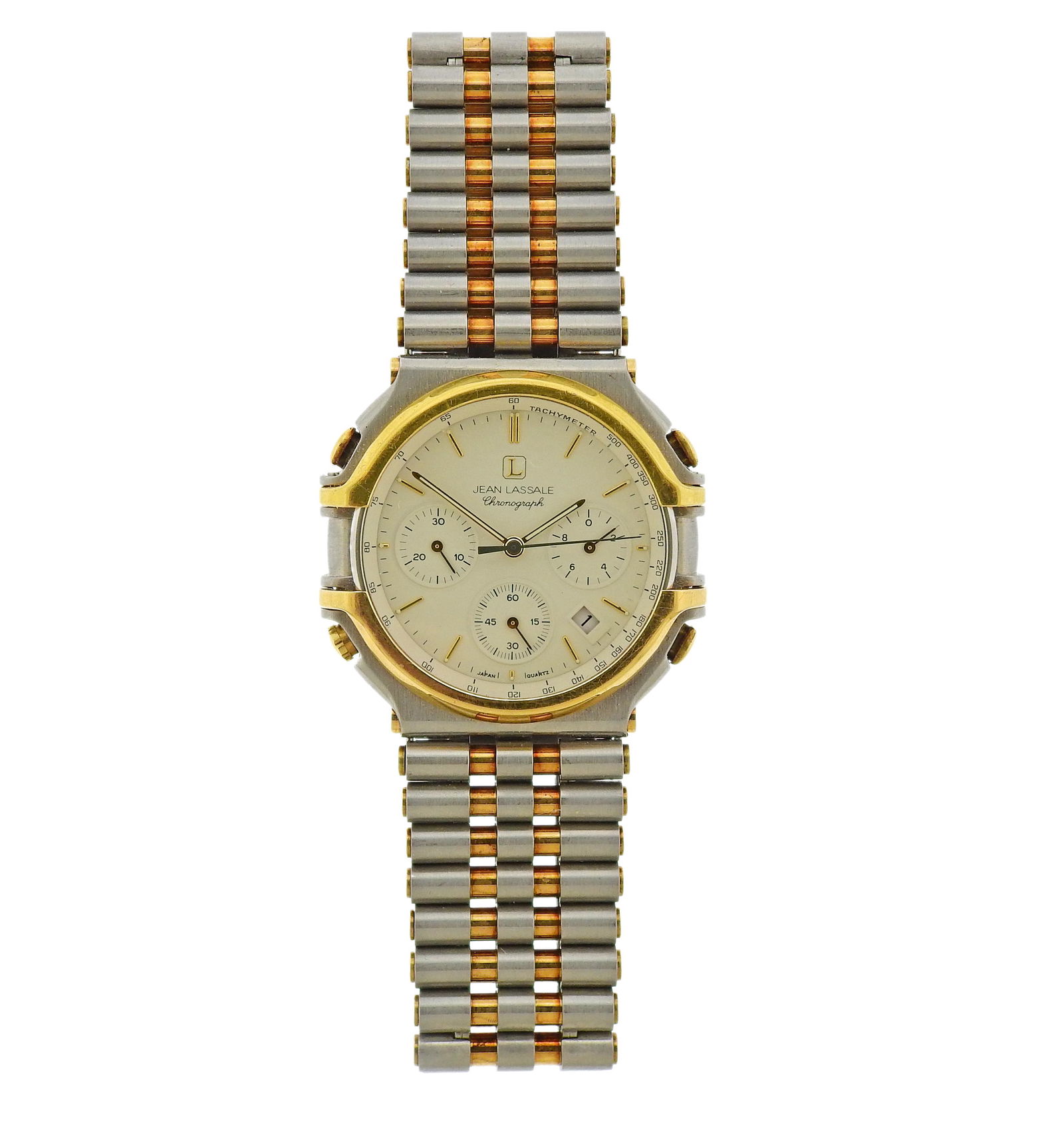 Jean Lassale Two Tone Chronograph Watch (1 of 5)
