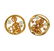 Ruser Retro 14k Gold Pearl Libra Gemini Zodiac Sign