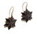 Antique Victorian 14k Gold Onyx Earrings Brooch Set - 3