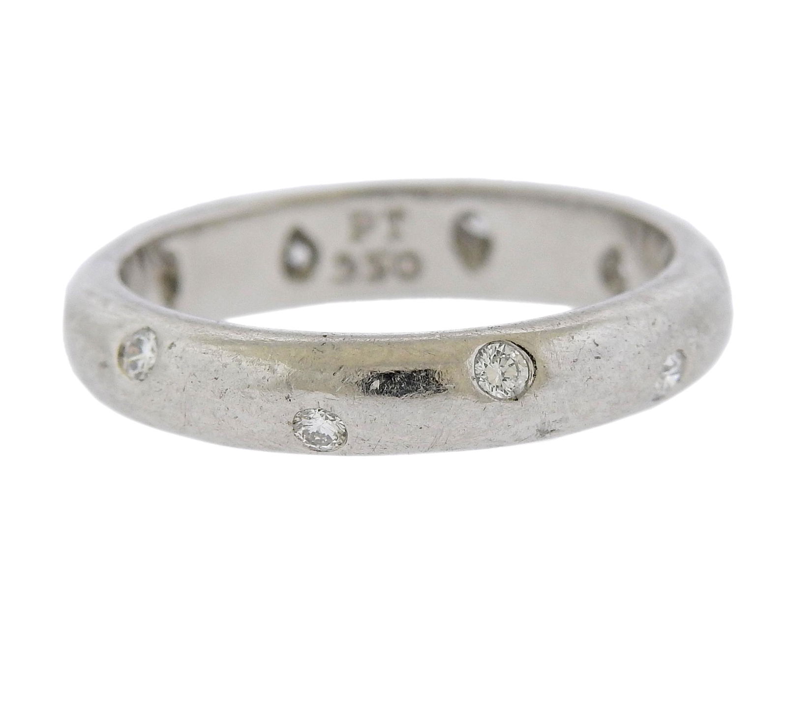 Tiffany & Co Etoile Platinum Diamond Band Ring (1 of 3)