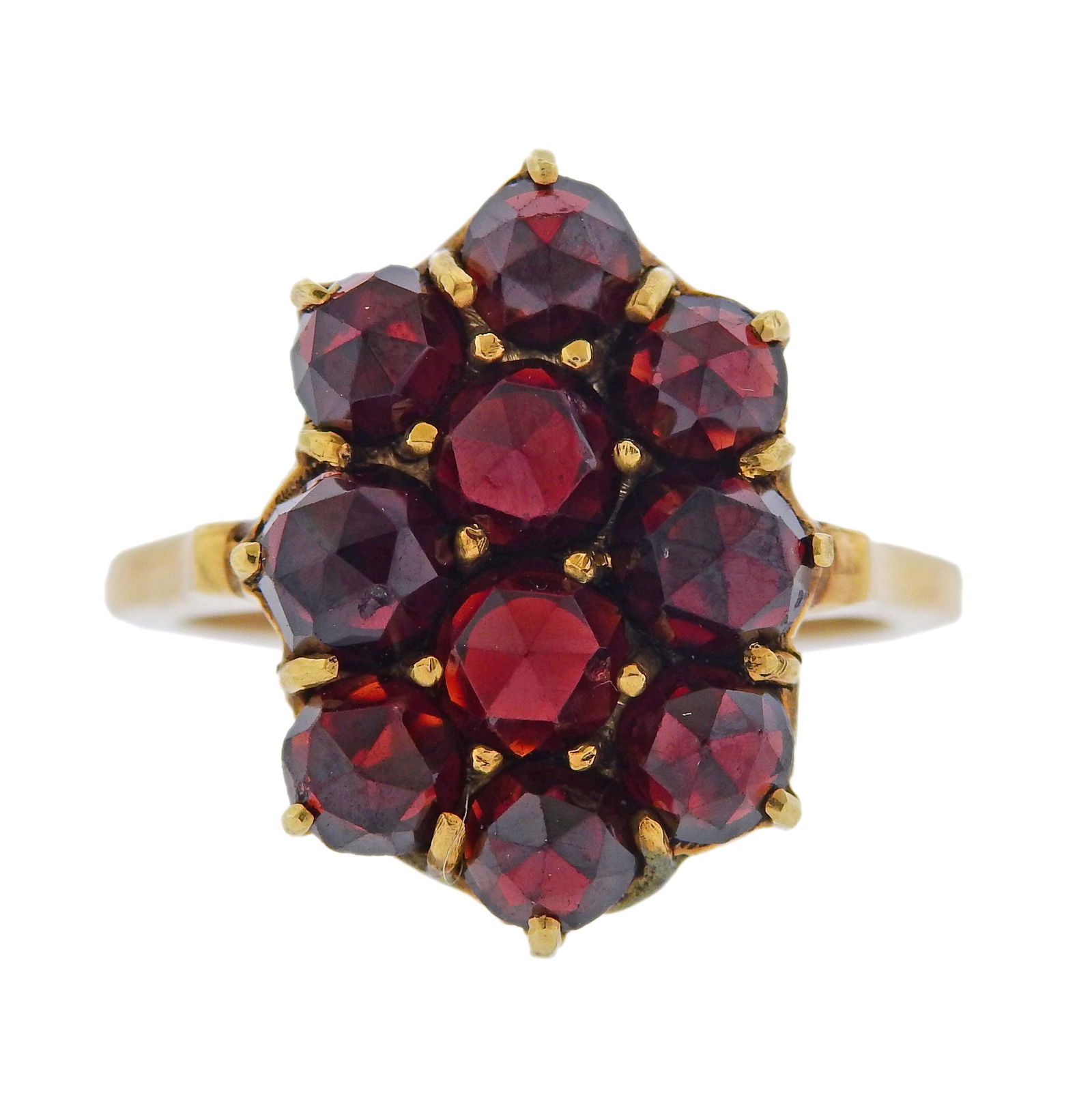 14k Gold Garnet Cluster Ring (1 of 4)