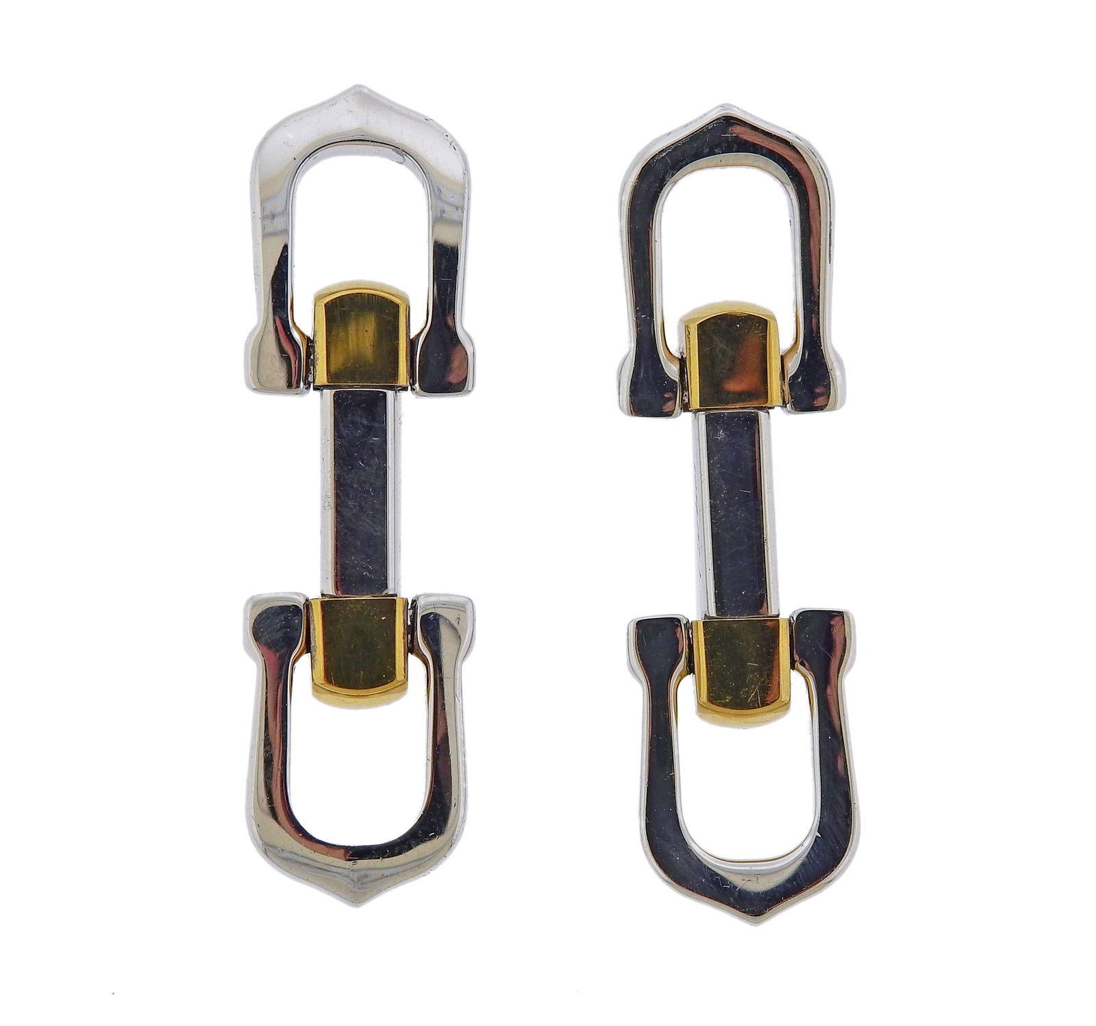 Cartier France Sterling Silver 18k Gold Stirrup (1 of 3)