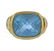David Yurman Ablion Gold Silver Blue Topaz Ring